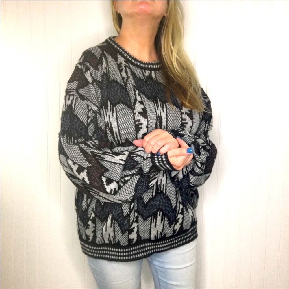 Oversized Knit Grandpa Sweater XL